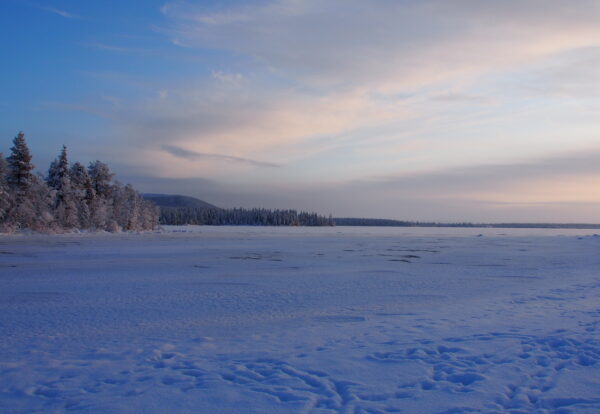 Dans la neige finlandaise